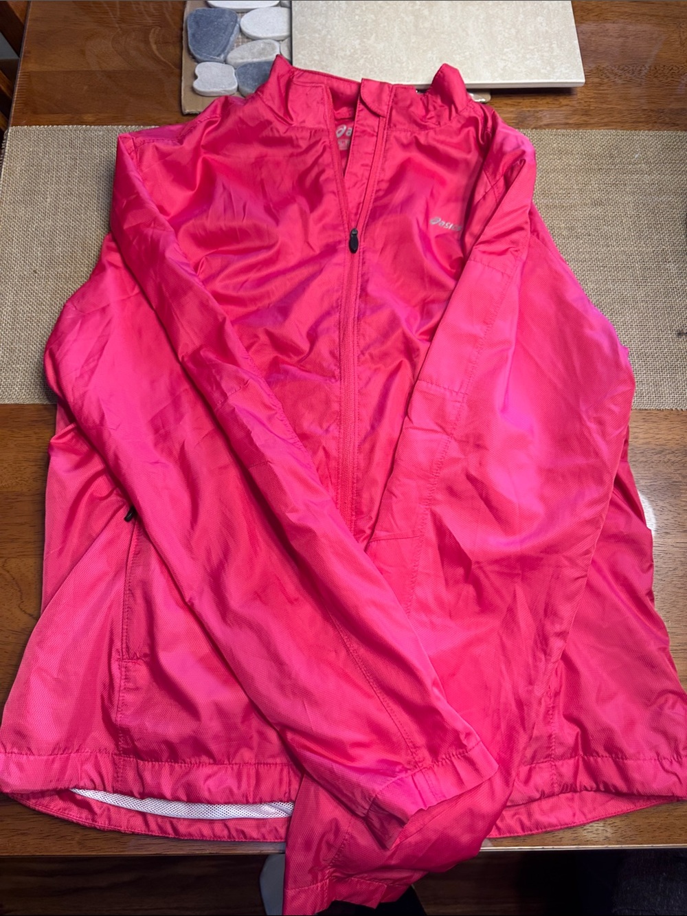 Asics Hot Pink Lightweight Windbreaker Jacket
